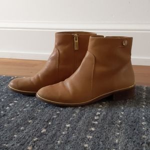 Louie et Cie Camel Leather High Ankle Boots